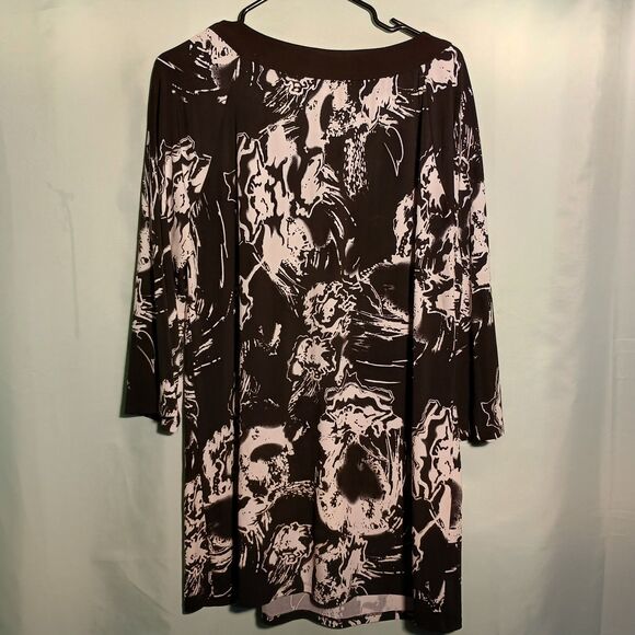 Women's Black and White Abstract Print Tunic Top – Style & Co - Picture 4 of 4